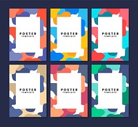 Colorful flyer template design illustration