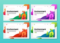 Environment and nature informational website graphic