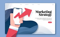 Marketing strategy informational website graphic