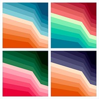 Set of colorful abstract print backgrounds