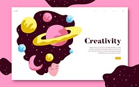 Creativity and space website graphic
