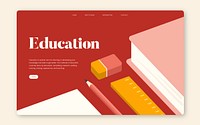 Education and learning informational website graphic