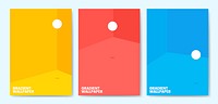Colorful gradient wallpaper template design