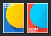 Pop color poster template design