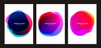 Colorful gradient template poster design
