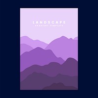 Colorful landscape gradient poster template