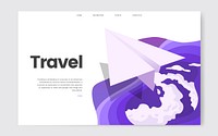 Travel and leisure informational website graphic