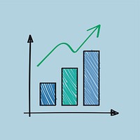 Positively growing and success graph illustration