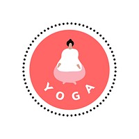 Yoga and meditation wellness icon