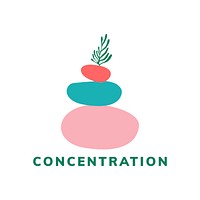Concentration and meditation icon vector