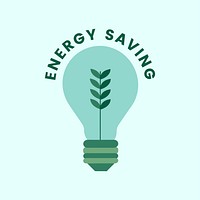 Electricity and energy saving icon