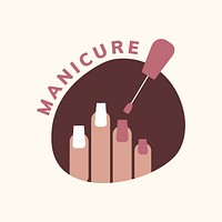 Manicure and pedicure salon logo