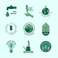 Set of organic and go green icons