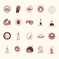 Set of beauty and cosmetics icons