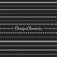 Divider line design elements vector collection