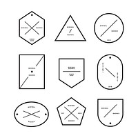 Collection of minimal style badges