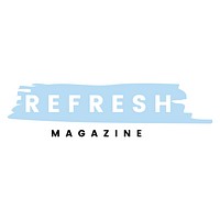 Refresh magazine logo branding vector