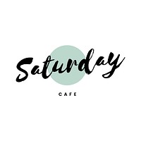 Saturday cafe logo branding vector