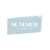 Summer hair design logo vector