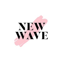 New wave typography logo vector