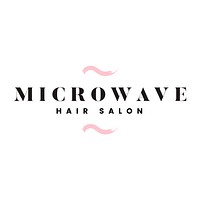 Microwave hair salon logo vector