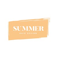 Summer hair design logo vector<br />