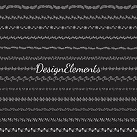 Collection of divider design element vectors