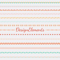 Divider line design elements vector collection