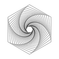 Abstract hexagon geometric element vector