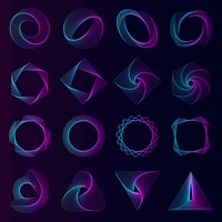 Abstract geometric elements set vector