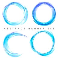 Abstract circle logo set in blue