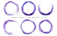 Abstract circle logo set in purple