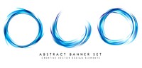 Abstract banner set in blue