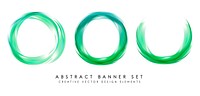 Abstract banner set in green