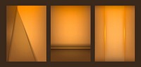 Set of abstract background designs in orange