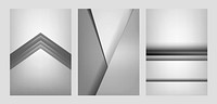 Set of abstract background designs in light gray