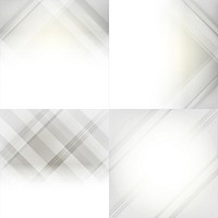 Gray and white gradient abstract background set