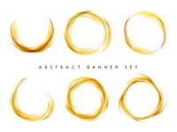 Abstract banner set in yellow