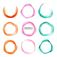 Set of colorful abstract background design