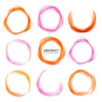Set of colorful abstract background design