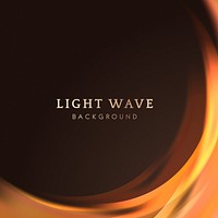 Orange light wave border background