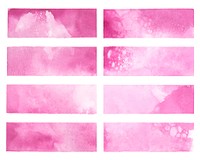 Painted abstract watercolor vector in pink
