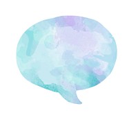 Colorful watercolor speech bubble vector
