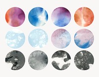 Round shaped watercolor background vector