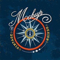 Vintage mockup logo design vector