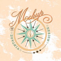 Vintage mockup logo design vector