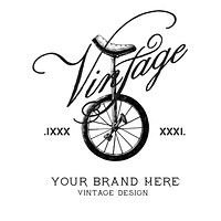 Vintage brand logo design vector