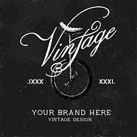 Vintage brand logo design vector