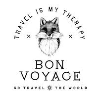 Bon voyage logo design vector