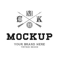 Vintage mockup logo design vector